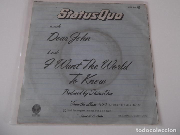 Discos de vinilo: STATUS QUO - DEAR JOHN - Foto 2