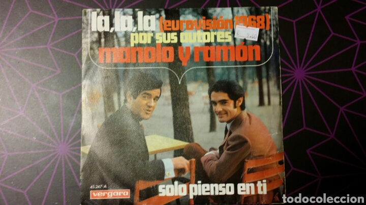 Discos de vinilo: MANOLO Y RAM&Oacute;N.  LA,LA,LA. S&Oacute;LO PIENSO EN TI - Foto 1