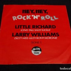 Discos de vinilo: LITTLE RICHARD ( LONG TALL SALLY / LUCILLE ) LARRY WILLIAMS ( DIZZY MISS LIZZY / BONY MORONIE ) 