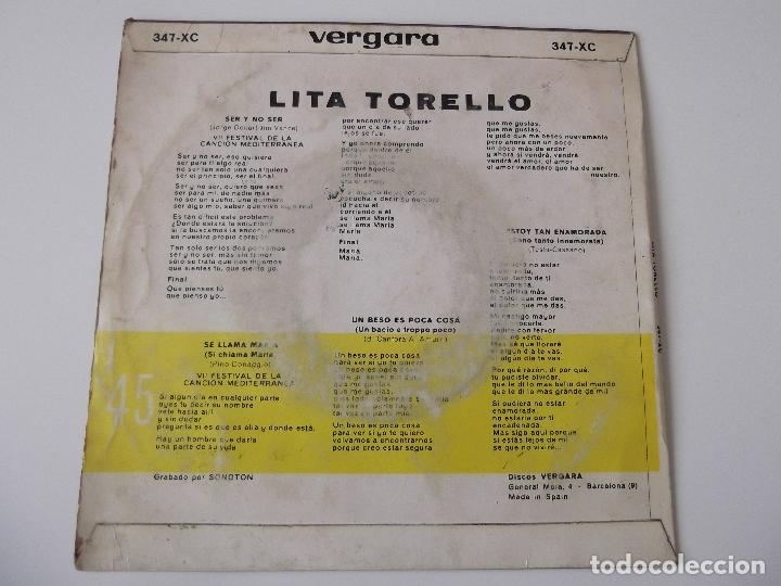 Discos de vinilo: LITA TORELLO - Ser y no ser - Foto 2