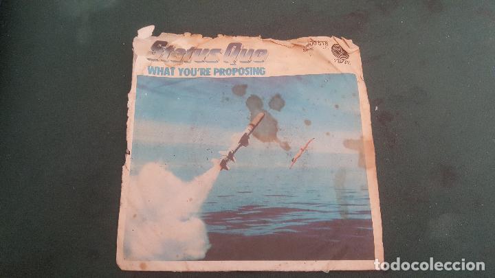 Discos de vinilo: STATUS QUO. WHAT YOURE PROPOSING 1980 - Foto 1
