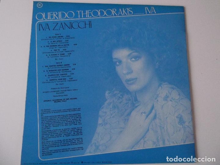 Discos de vinilo: IVA ZANICCHI - Querido Theodorakis... Iva - Foto 2