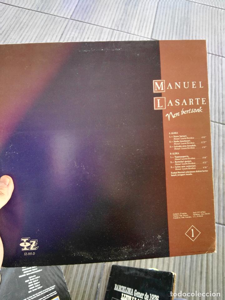 Discos de vinilo: Lp Manuel lasarte Nere bertsoak - Foto 2