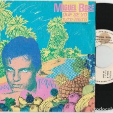 Discos de vinilo: MIGUEL BOSE - QUE SE YO / TUTTI FRUTTI (SINGLE PROMOCIONAL CBS 1982) CANTA EN PORTUGUES
