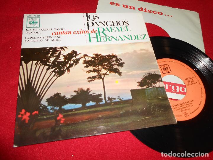 Discos de vinilo: LOS PANCHOS cantan exitos RAFAEL HERNANDEZ Lamento borincano/Capullito de Alheli +2 EP 1963 ESPA&Ntilde;A
