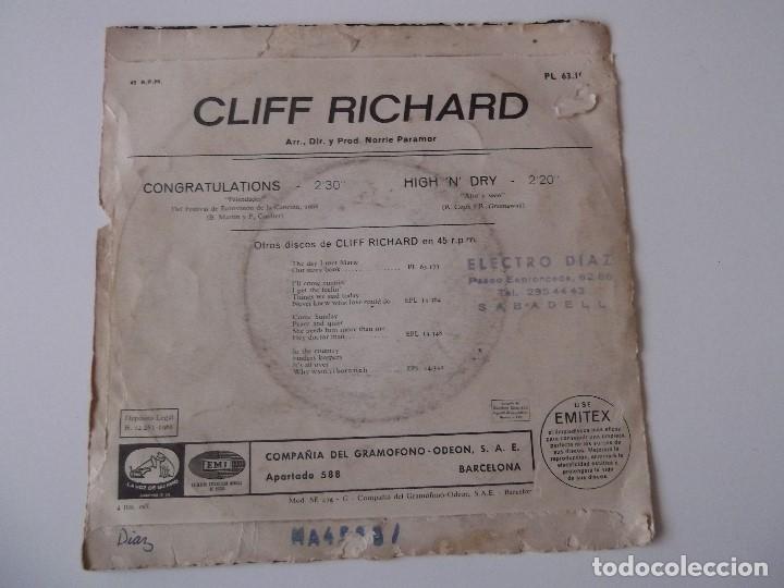 Discos de vinilo: CLIFF RICHARD - Congratulations - Foto 2