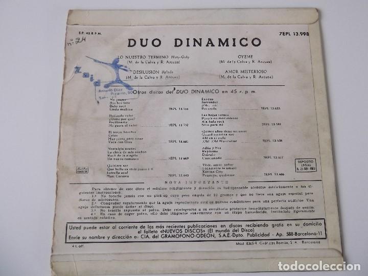Discos de vinilo: DUO DINAMICO - Lo nuestro termino - Foto 2