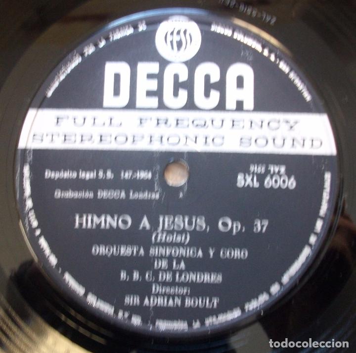 Discos de vinilo: SXL 6006 - Himno a Jesus - Gustav Holst - Impecable! - Foto 3
