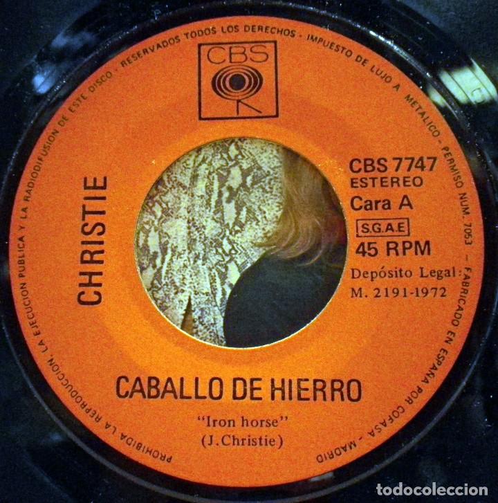 Discos de vinilo: Christie - Caballo de hierro - De vez en cuando. - Foto 3