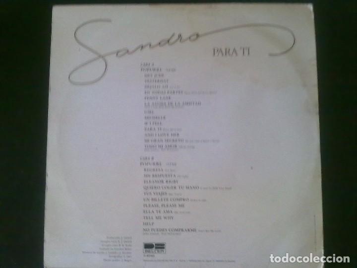 Discos de vinilo: SANDRO-RARA TI - Foto 2