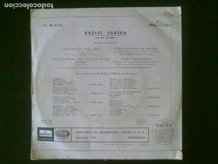 Discos de vinilo: RAFAEL FARINA - EL REY GITANO - Foto 2