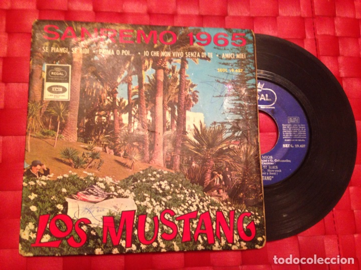 Discos de vinilo: Single. LOS MUSTANG. &rdquo; San Remo 1965 &rdquo; - Foto 1