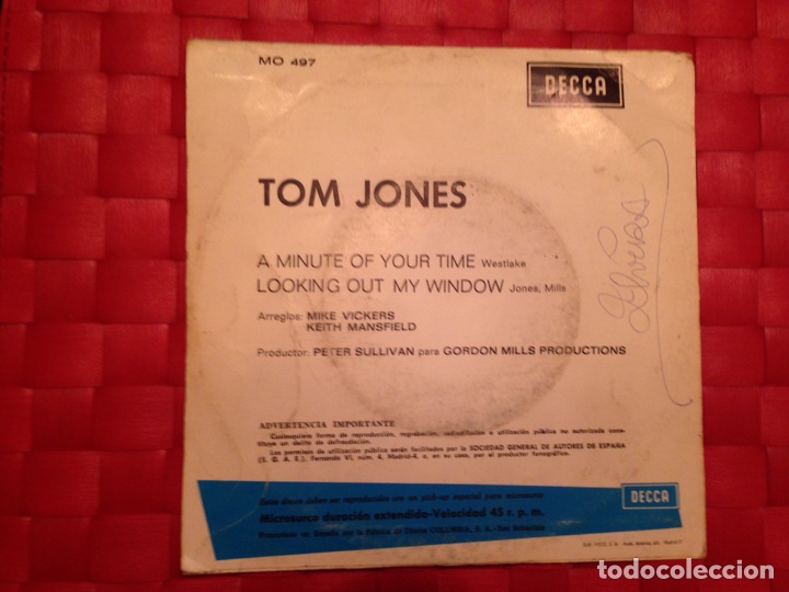 Discos de vinilo: Disco/vinilo &rdquo; TOM JONES &rdquo; - Foto 2
