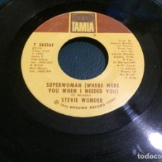 Discos de vinilo: 'SUPERWOMAN / I LOVE EVERY LITTLE THING...' DE STEVIE WONDER. SINGLE DE MÁQUINA JUKE BOX USA. 1972. Lote 64506587