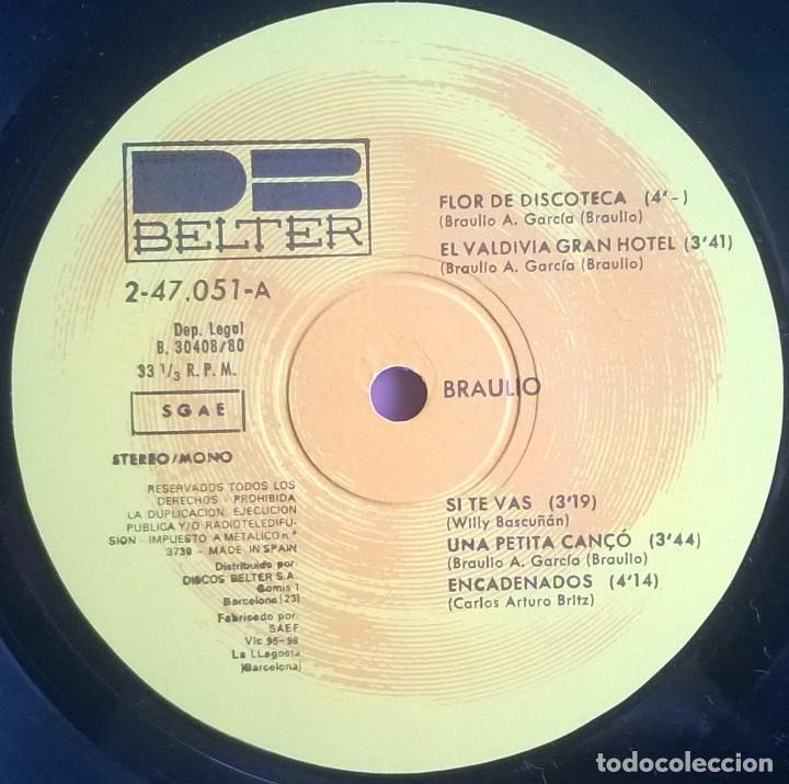 Discos de vinilo: (LP) Braulio, Flor De Discoteca, DB Belter-2-47.051 - Foto 3