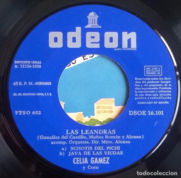 Discos de vinilo: Celia G&aacute;mez, Las Leandras, Odeon-DSOE 16.101 - Foto 4