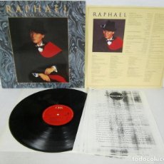 Discos de vinilo: RAPHAEL - LAS APARIENCIAS ENGAÑAN -LP- CBS 1988 SPAIN + LETRAS Y 5 HOJAS PROMOCIONALES N MINT
