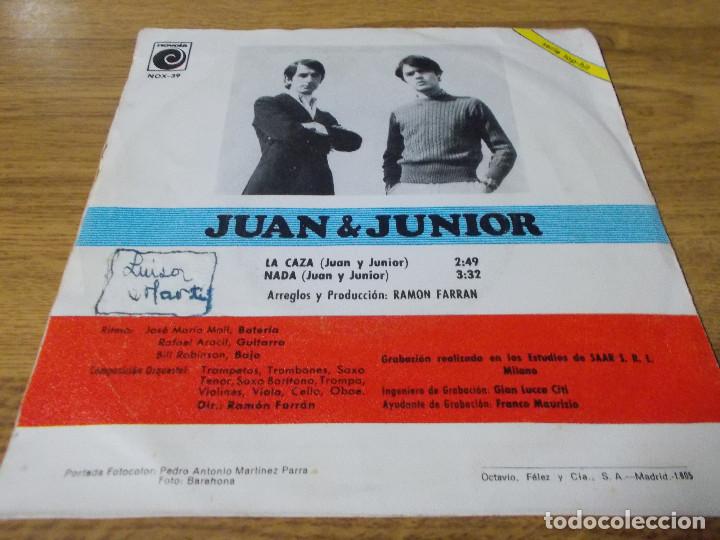 Discos de vinilo: JUAN Y JUNIOR. LA CAZA, NADA - Foto 2