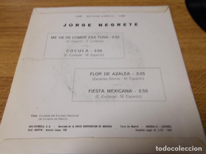 Discos de vinilo: JORGE NEGRETE. ME HE DE COMER ESA TUNA. - Foto 2