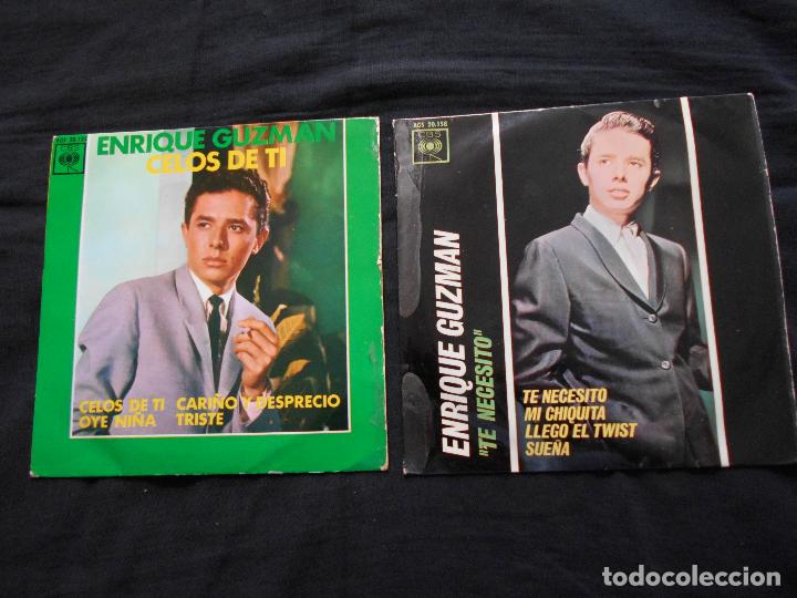 Discos de vinilo: DOS EP&acute;S ENRIQUE GUZMAN // CELOS DE TI Y TE NECESIRO - Foto 1