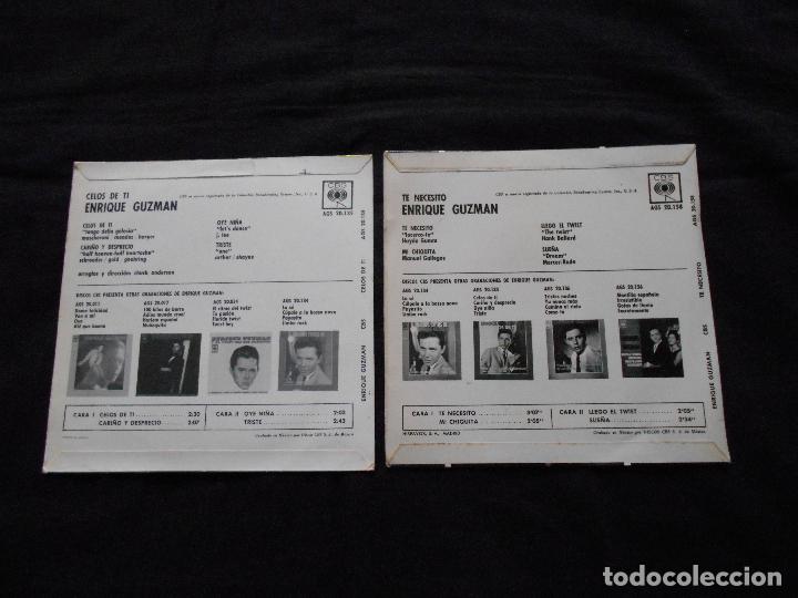 Discos de vinilo: DOS EP&acute;S ENRIQUE GUZMAN // CELOS DE TI Y TE NECESIRO - Foto 2