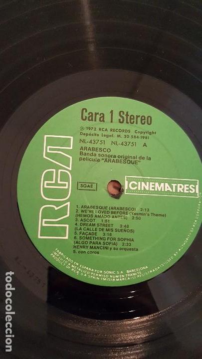 Discos de vinilo: ARABESCO BSO 1972 HENRY MANCINI - Foto 4