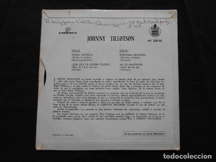 Discos de vinilo: JOHNNY TILLOTSON // POETRY IN MOTION + 3 - Foto 2 - 64935439