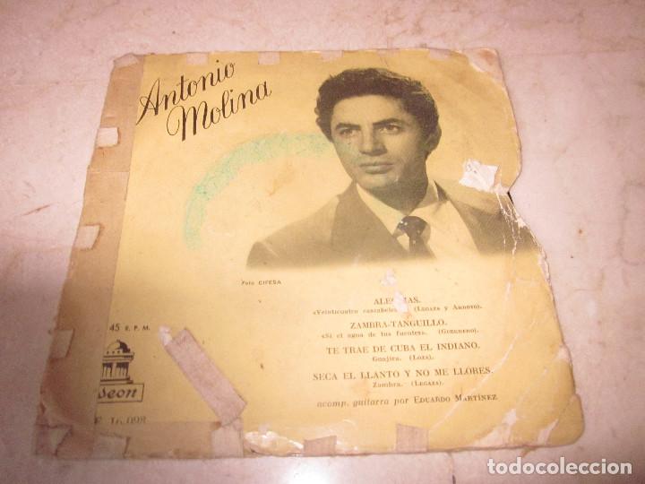 Discos de vinilo: ANTONIO MOLINA - ALEGRIAS - ODEON - Foto 1