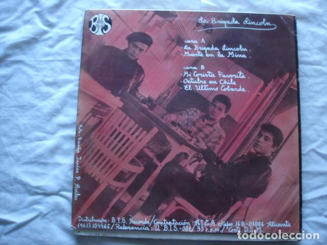 Discos de vinilo: La Brigada Lincoln   La Brigada Lincoln - Foto 2