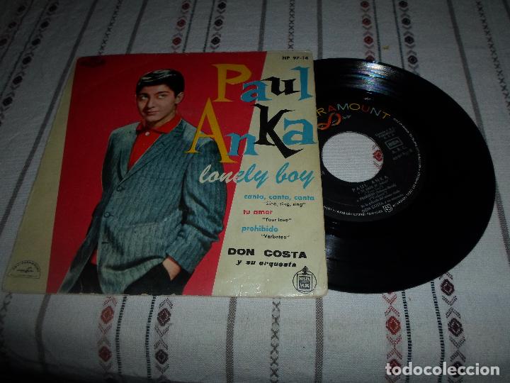 Discos de vinilo: PAUL ANKA LONELY BOY - Foto 1