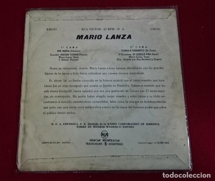 Discos de vinilo: Mario lanza - Ave maria ... - Foto 2