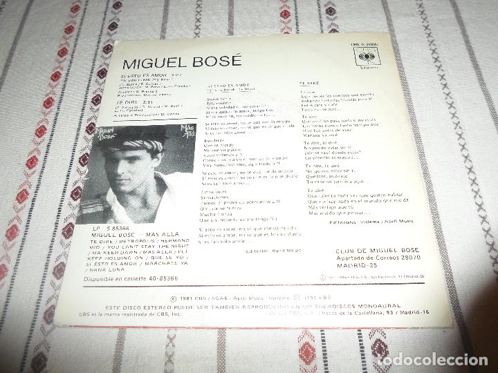 Discos de vinilo: MIGUEL BOSE SI ESTO ES AMOR - Foto 2