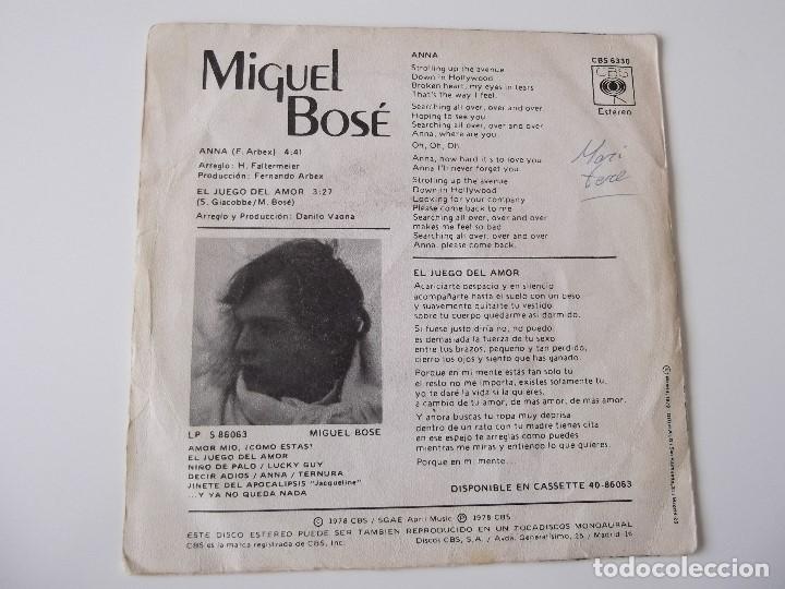 Discos de vinilo: MIGUEL BOSE - Anna - Foto 2