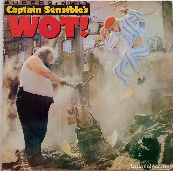 Discos de vinilo: CAPTAIN SENSIBLE . WOT . MAXI-SINGLE 2 CANCIONES ESPA&Ntilde;A - Foto 1