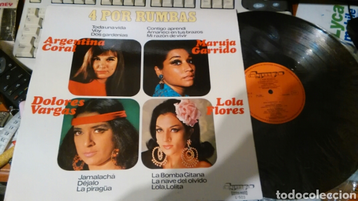 Discos de vinilo: 4 por rumbas lp a.coral,m.garrido,d.vargas,lola flores.1976