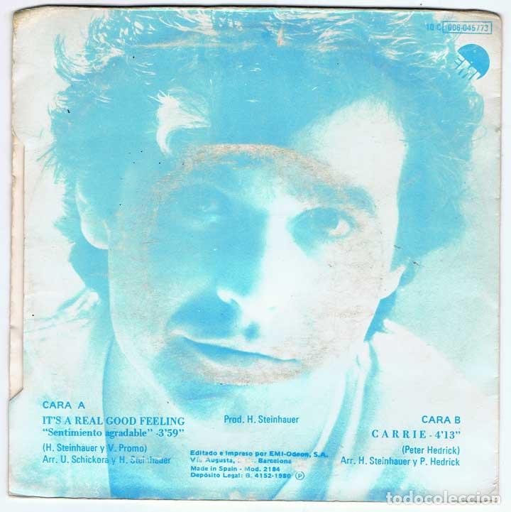 Discos de vinilo: Peter Kent - Its a Real Good Feeling / Carrie - Single - Foto 2