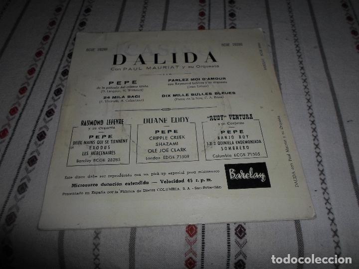 Discos de vinilo: DALIDA CON PAUL MAURIAT Y SU ORQUESTA PEPE - Foto 2