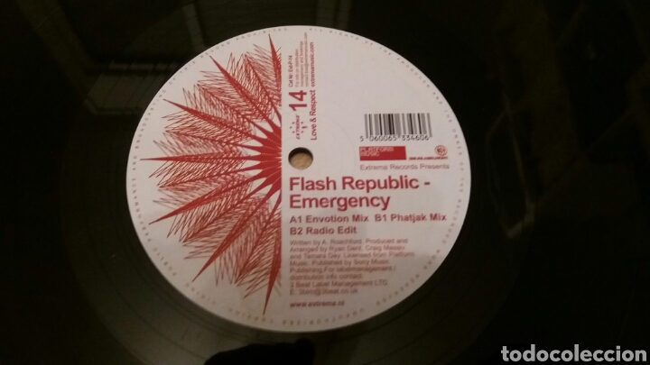 Discos de vinilo: FLASH REPUBLIC &rdquo;EMERGENCY&rdquo; HOUSE 2006. - Foto 1