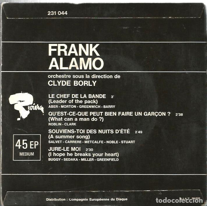 Discos de vinilo: EP FRANK ALAMO : LE CHEF DE LA BANDE - Foto 2
