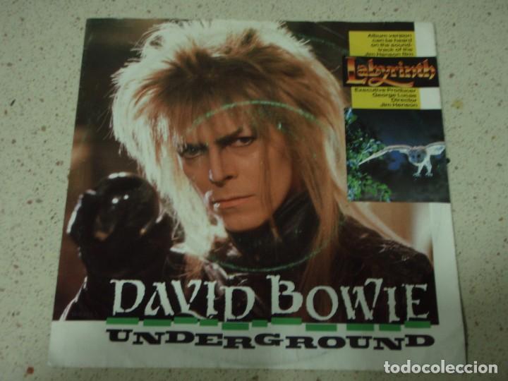 Discos de vinilo: DAVID BOWIE ( UNDERGROUND 2 VERSIONES ) 1986 - HOLANDA SINGLE45 EMI AMERICA - Foto 1