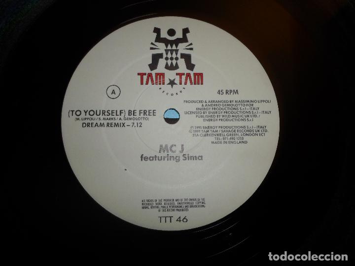 Discos de vinilo: M.C.J. Featuring Sima &lrm;&ndash; (To Yourself) Be Free - Foto 2