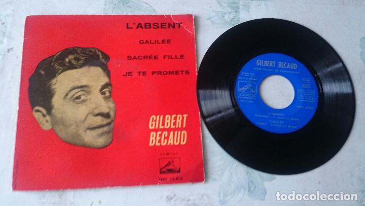 Discos de vinilo: Gilbert Becaud: Labsent + 3 (La voz de su amo 1962) - Foto 1