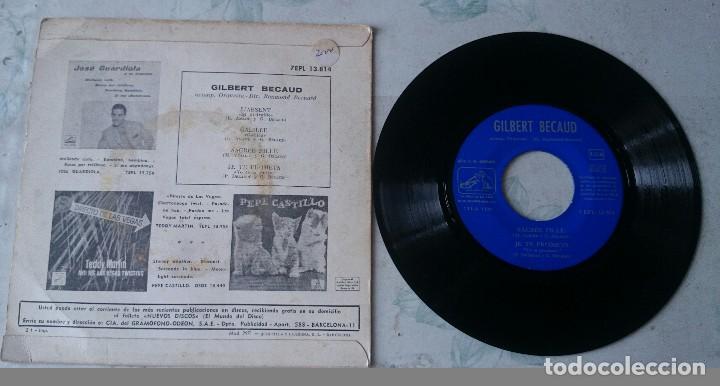Discos de vinilo: Gilbert Becaud: Labsent + 3 (La voz de su amo 1962) - Foto 2