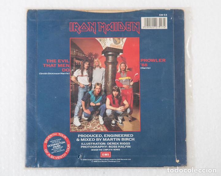 Discos de vinilo: IRON MAIDEN - The Evil that Men do. Vinilo 7p. - Foto 2