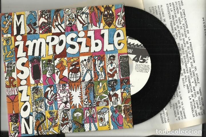 Vinyl-Schallplatten: MISI&Oacute;N IMPOSIBLE single NADA MEJOR QUE ESTAR AQU&Iacute; .1986.con hoja promo