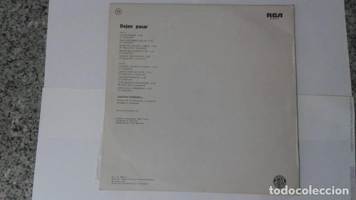 Discos de vinilo: JOAQUIN CARBONELL DEJEN PASAR - Foto 3