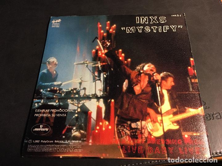 Discos de vinilo: INXS (MYSTIFY) SINGLE ESPA&Ntilde;A PROMO (EPI3) - Foto 2