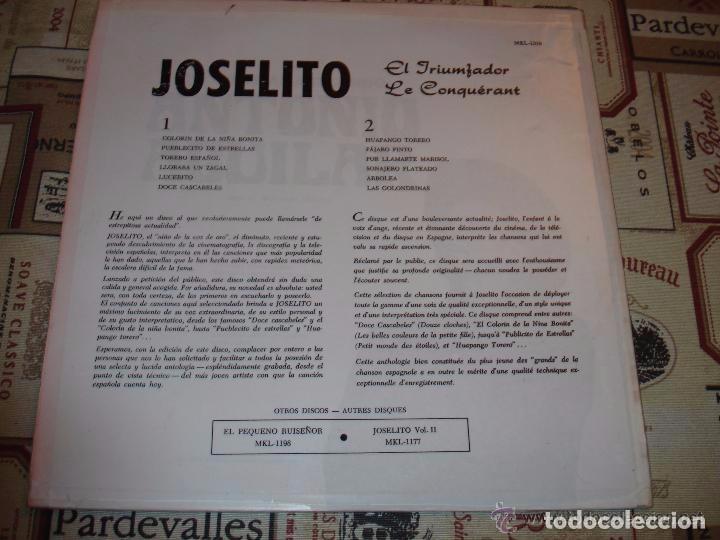 Discos de vinilo: EL TRIUNFADOR JOSELITO EDIC CHILENA - Foto 3