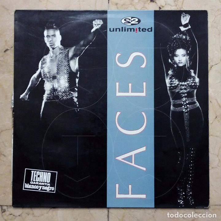 Discos de vinilo: MAXI SINGLE 2 UNLIMITED - FACES - BLANCO Y NEGRO 1993. - Foto 1