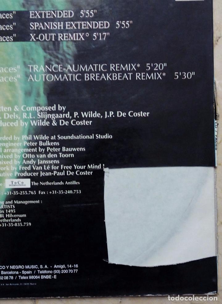 Discos de vinilo: MAXI SINGLE 2 UNLIMITED - FACES - BLANCO Y NEGRO 1993. - Foto 3